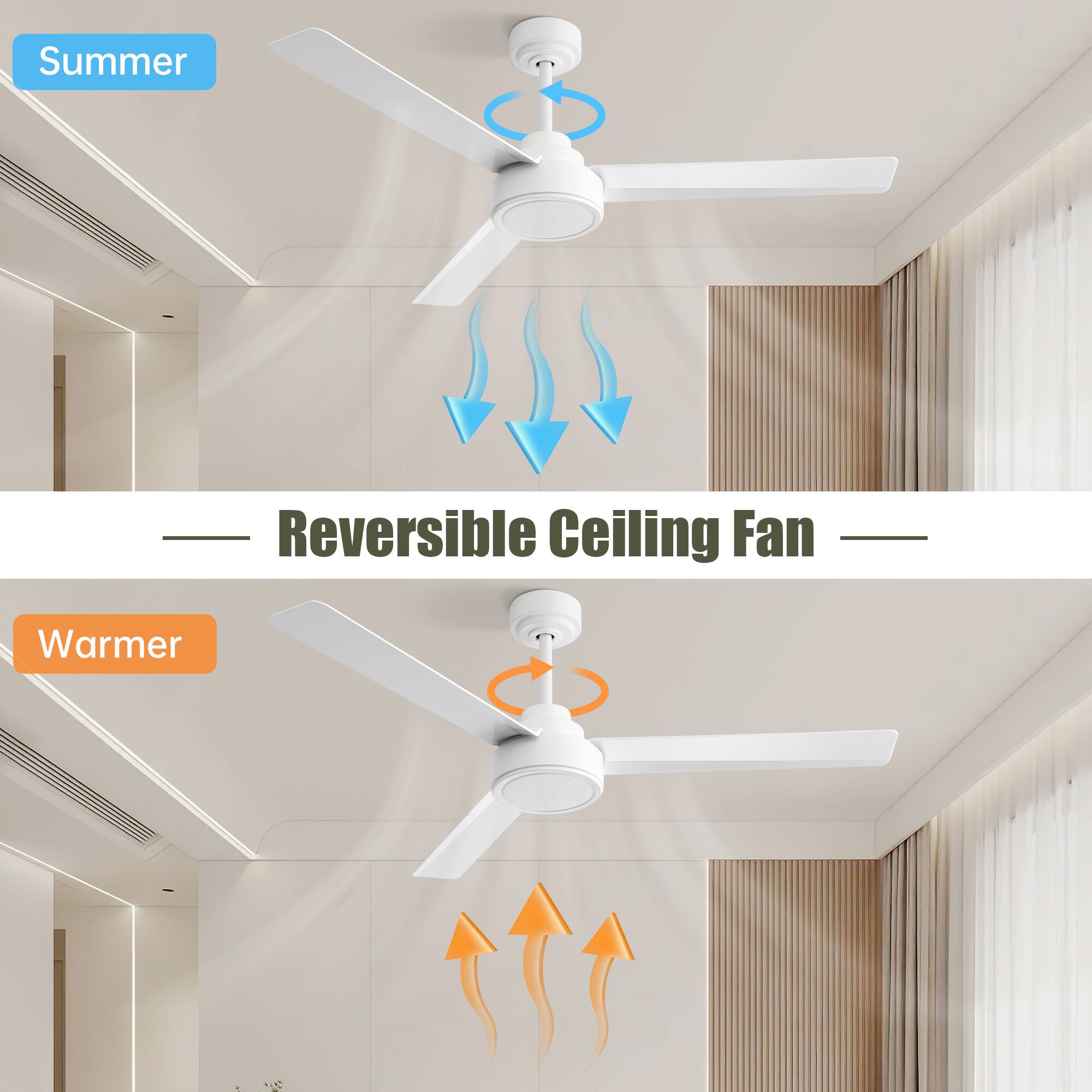 Summer  
Reversible Ceiling Fan  
Warmer