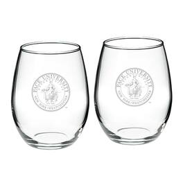 Jardine - Pace University Setters 21oz. 2-Piece Stemless Wine Glass Set - Multicolor