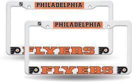 Rico Industries - Philadelphia Flyers NHL Raised Letter White Plastic License Plate Frame - Set of 2 Frames - Multi