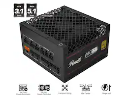 Rosewill - VMG 850W 80+ Gold, ATX 3.0/3.1, Full Modular, PCIe 5.1, 120mm FDB Fan - 5 Year Warranty