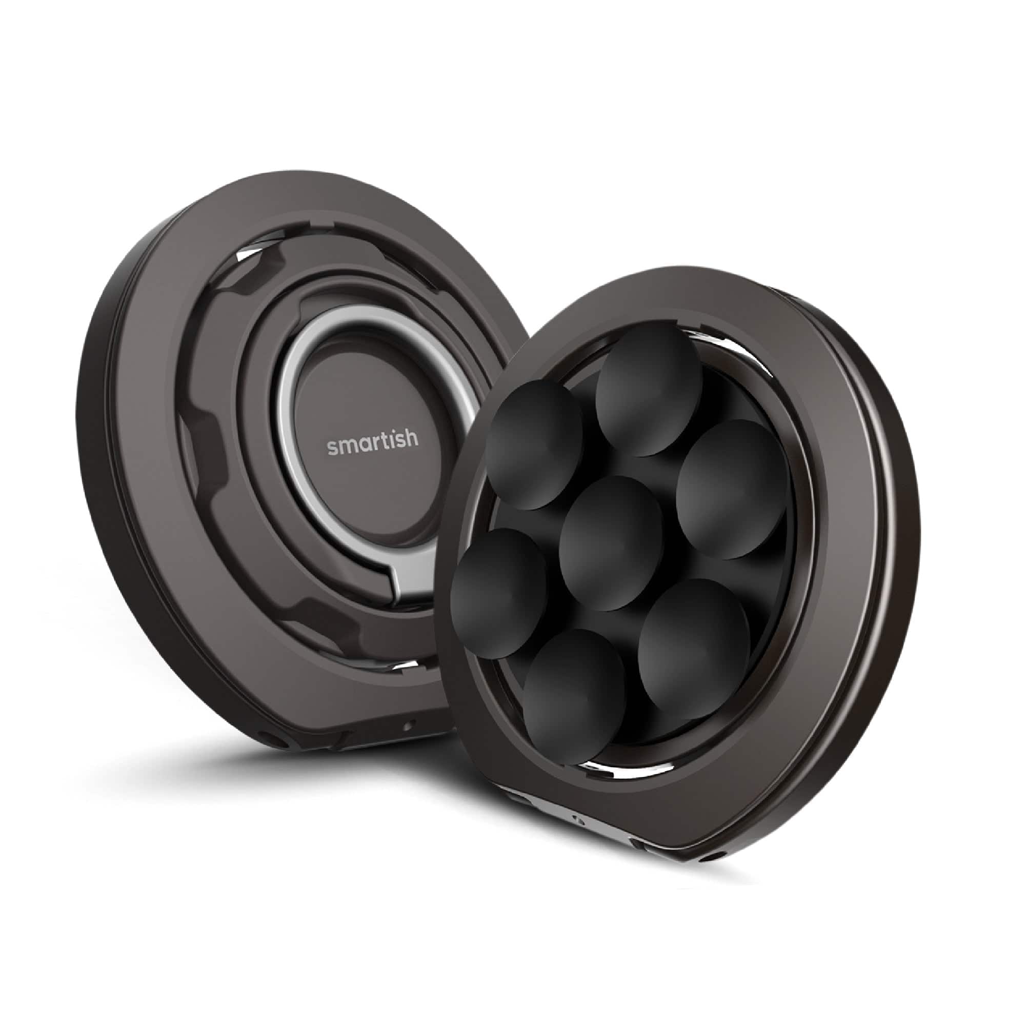 Smartish - MagSafe Suction Mount - Wallflower - 3-in-1 Mount, Phone Grip Finger Loop, Kickstand - Black Tie Affair