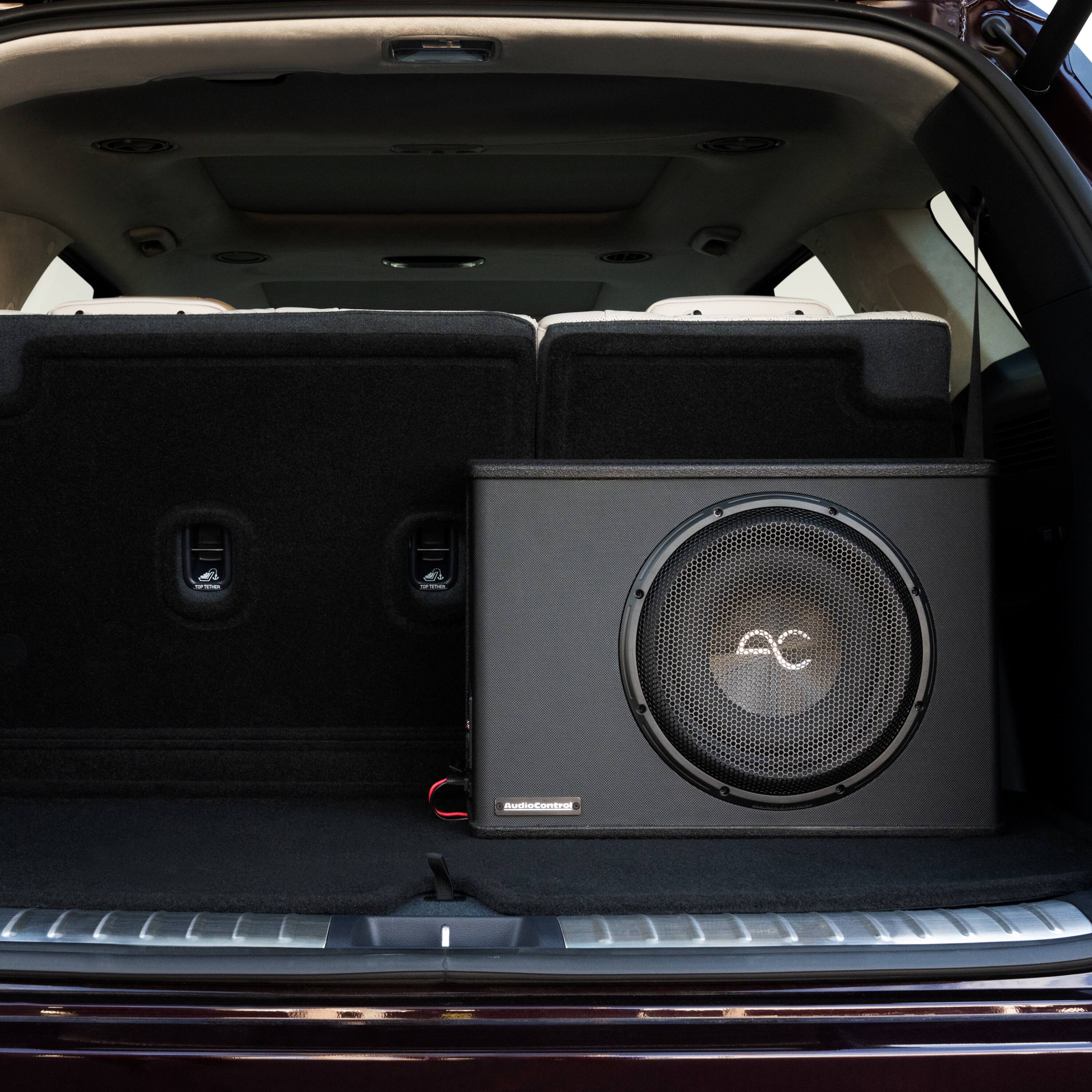 Alt View 21. AudioControl - Space Series 12” Single-Voice-Coil 2-Ohm Loaded Sealed Subwoofer Enclosure - Black.