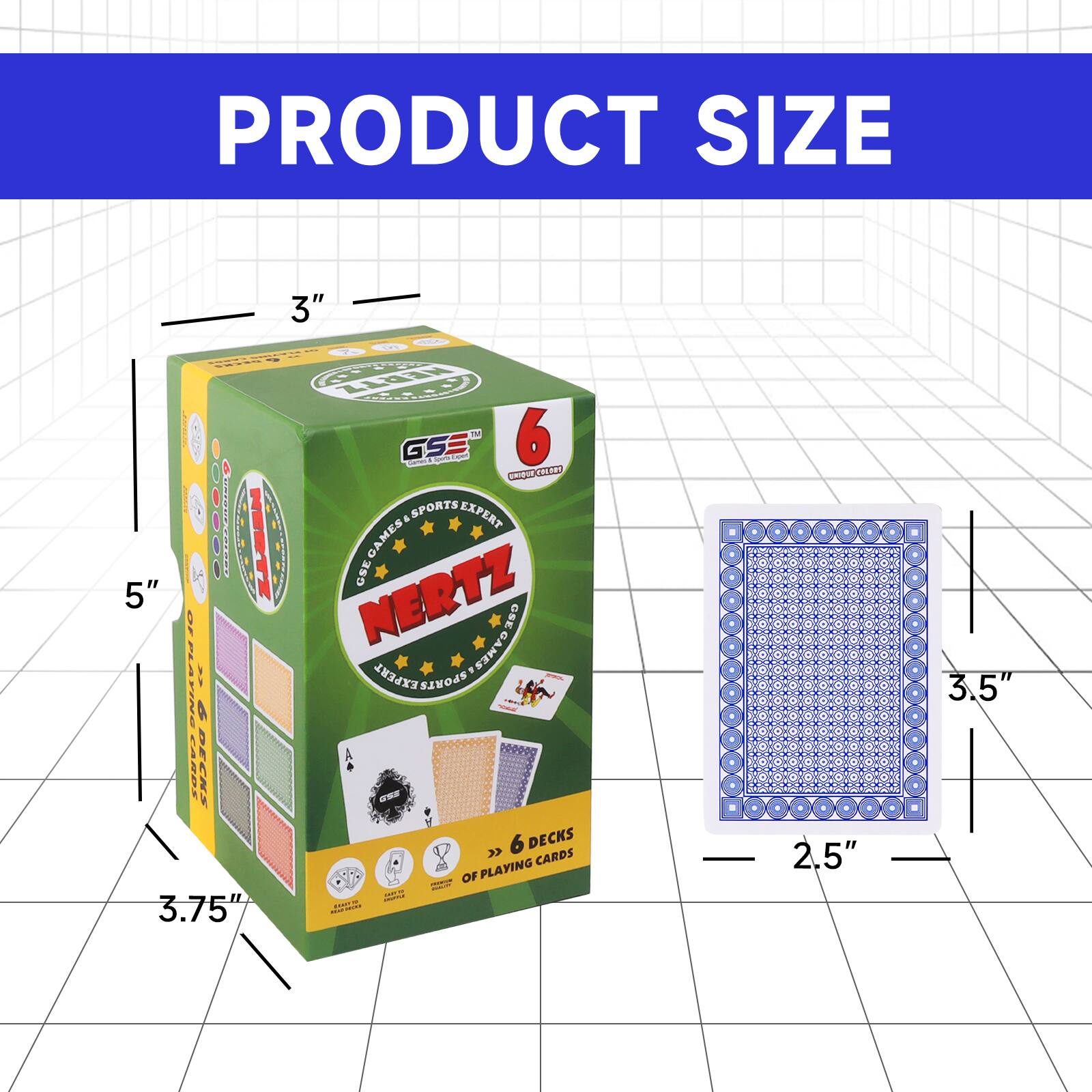 PRODUCT SIZE
3" 5" 3.75"
NERTZ 6 GSE
2.5" 3.5"