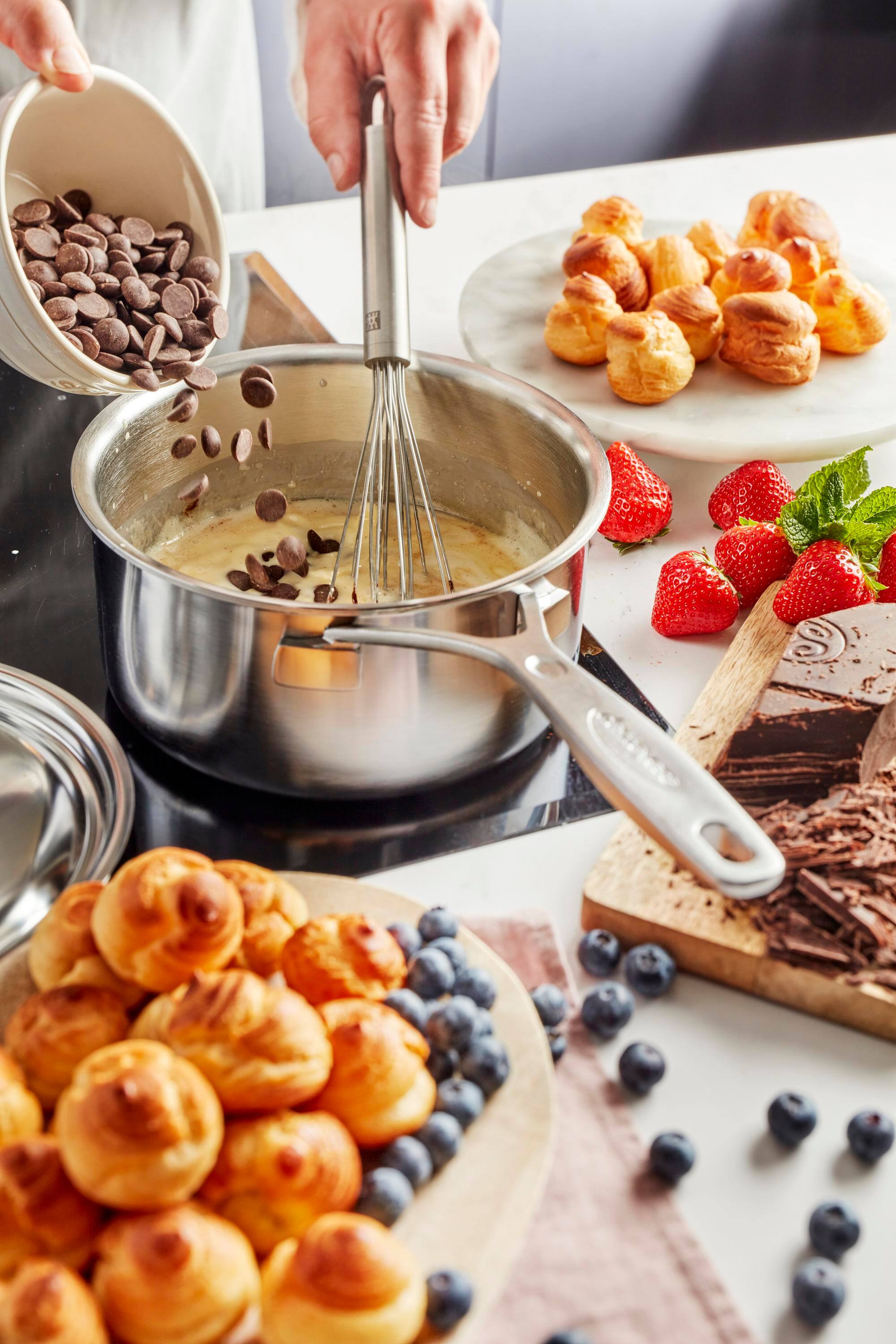 Alt View 6. Demeyere - Demeyere Industry 5-Ply 3-qt Stainless Steel Saucepan - Stainless Steel.