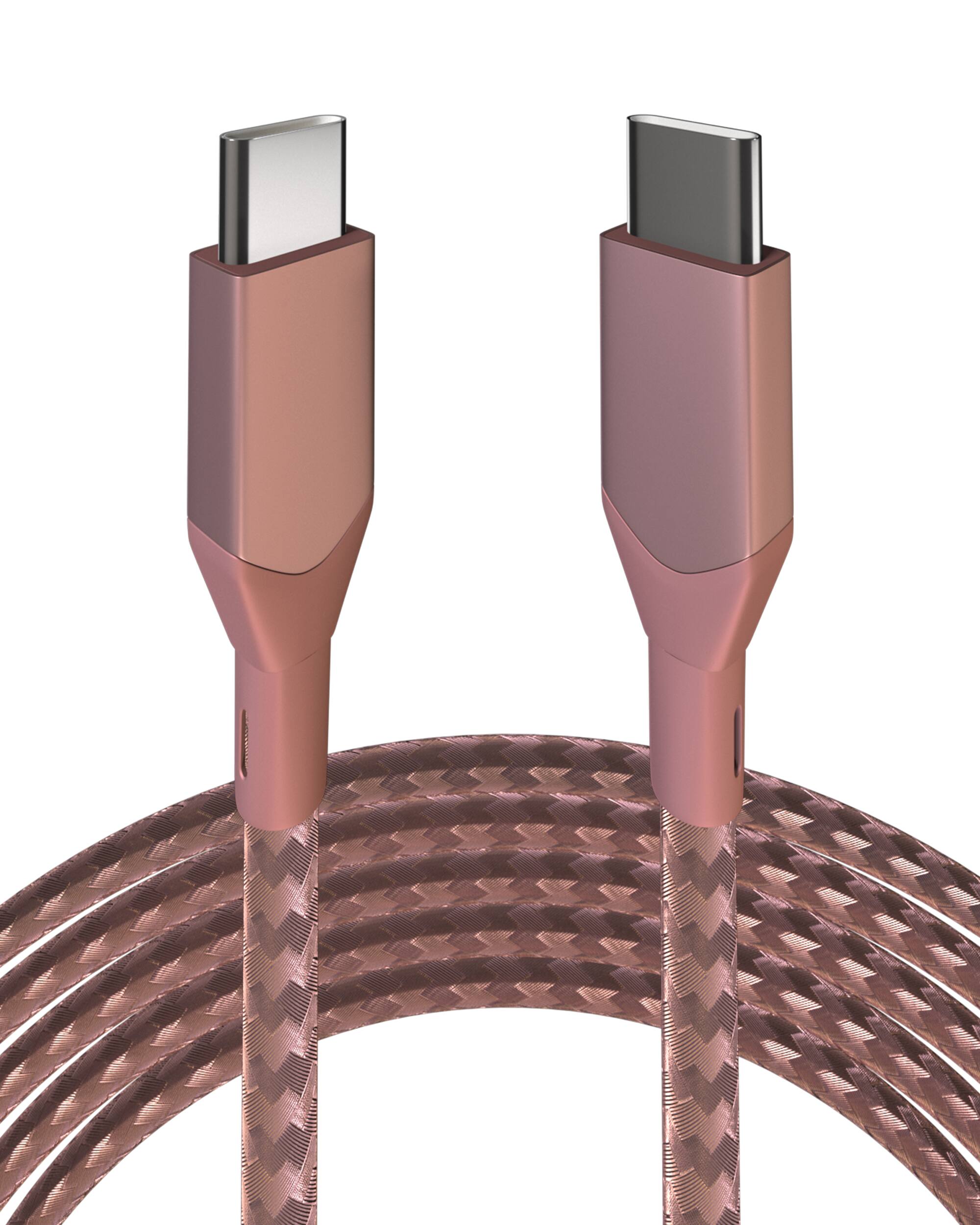 Alt View 3. Ampsentrix - 3 FT USB Type C To USB Type C Cable (Infinity) - Pink - Pink.