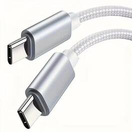Kitcheniva - Premium USB-C to USB-C Fast Charging Data Sync Charger Cable Cord 10Ft - White