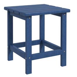 Outsunny - Patio Side Table, 15" Square Outdoor End Table, HDPE Plastic Tea Table for Adirondack Chair, Backyard or Lawn - Blue