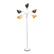 Alt View 13. Simple Designs - 5 Light Adjustable Gooseneck Floor Lamp - White/Gray Shades.