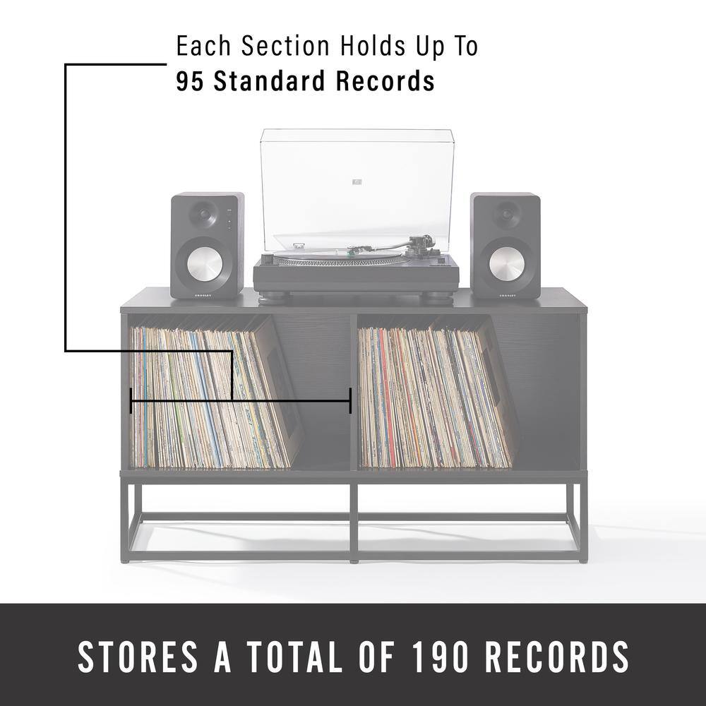 Each section holds up to 95 standard records. Stores a total of 190 records.