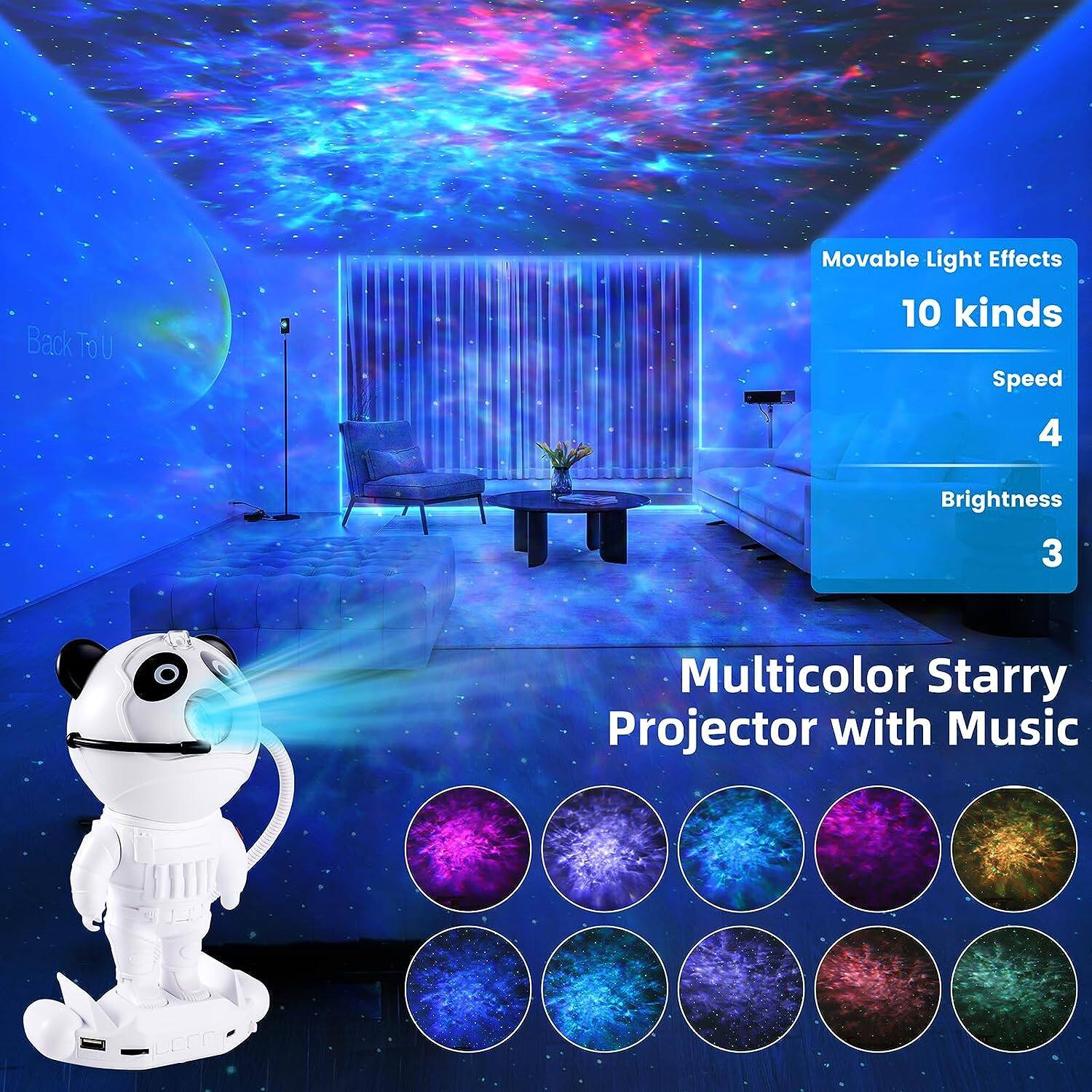 Back To U

Movable Light Effects  
10 kinds  
Speed 4  
Brightness 3  

Multicolor Starry Projector with Music