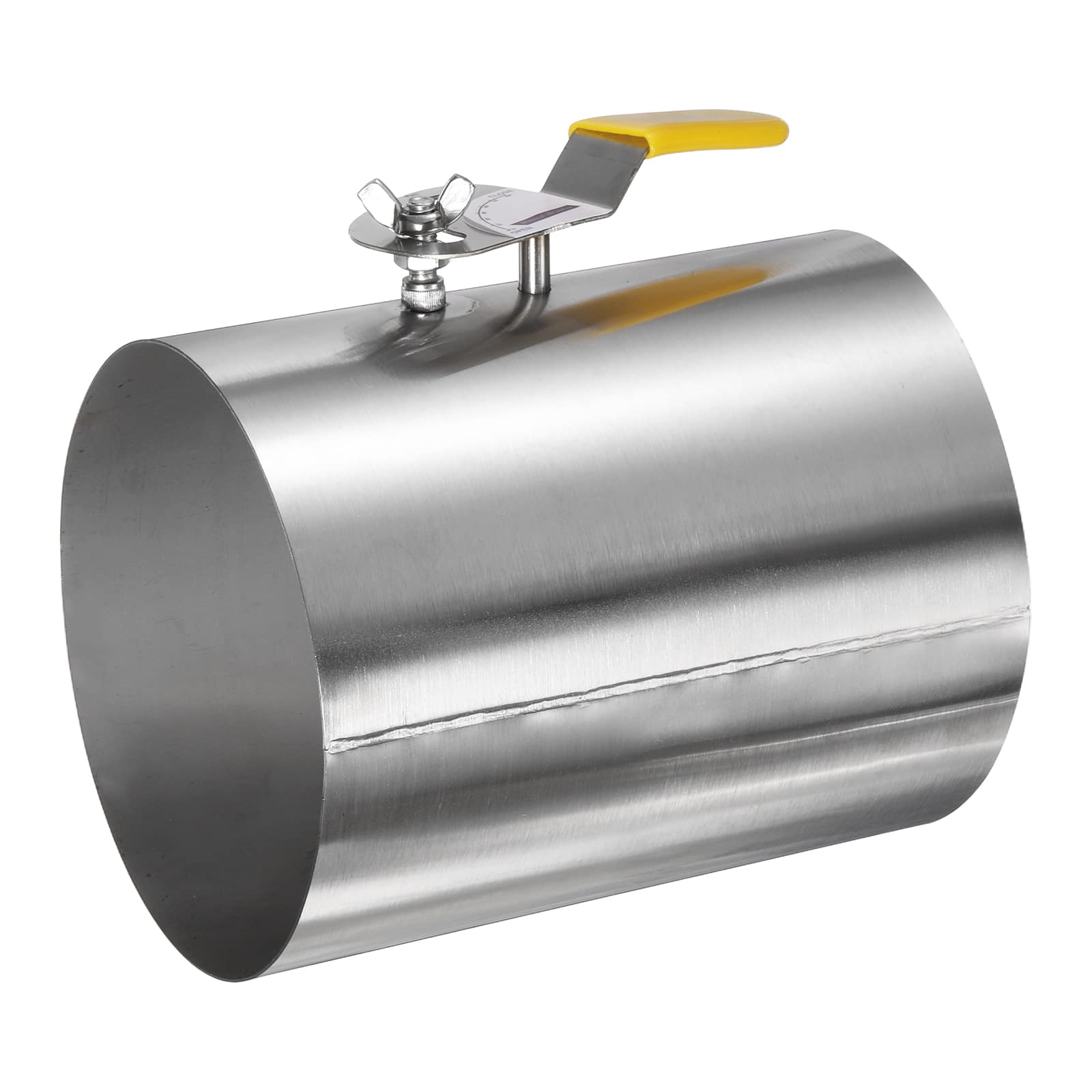 Unique Bargains - 6 Inch Duct Backdraft Damper, 304 Stainless Steel Manual Adjustment Airflow Volume Damper for HVAC Ventilation Systems - Silver