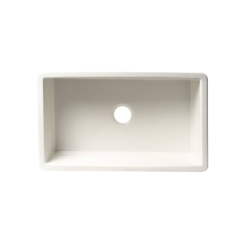 Alt View 4. Alfi - ALFI brand Fireclay White 32 x 19 Single Bowl Undermount / Drop In Kitchen Sink with Grid - White.
