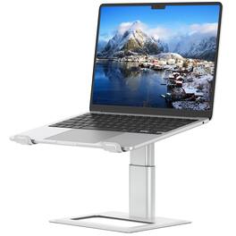 HongFei - Adjustable Laptop Stand for Desk, Computer Stand, Ergonomic Laptop Riser Holder for 10 to 17.3 Inch Notebook - Silver