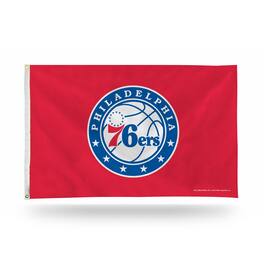 Rico Industries - Philadelphia 76ers NBA 3X5 Indoor Outdoor Banner Flag with grommets for hanging - Multi