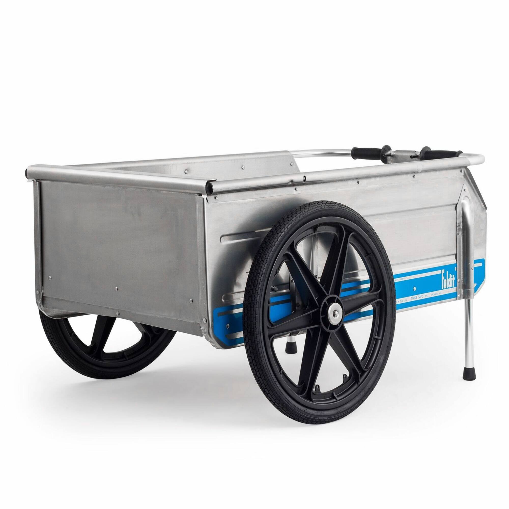 Alt View 5. Tipke Manufacturing Company - Tipke Manufacturing Company Foldit Do It All Aluminum Folding Cart, Blue Stripe - Blue Trim.