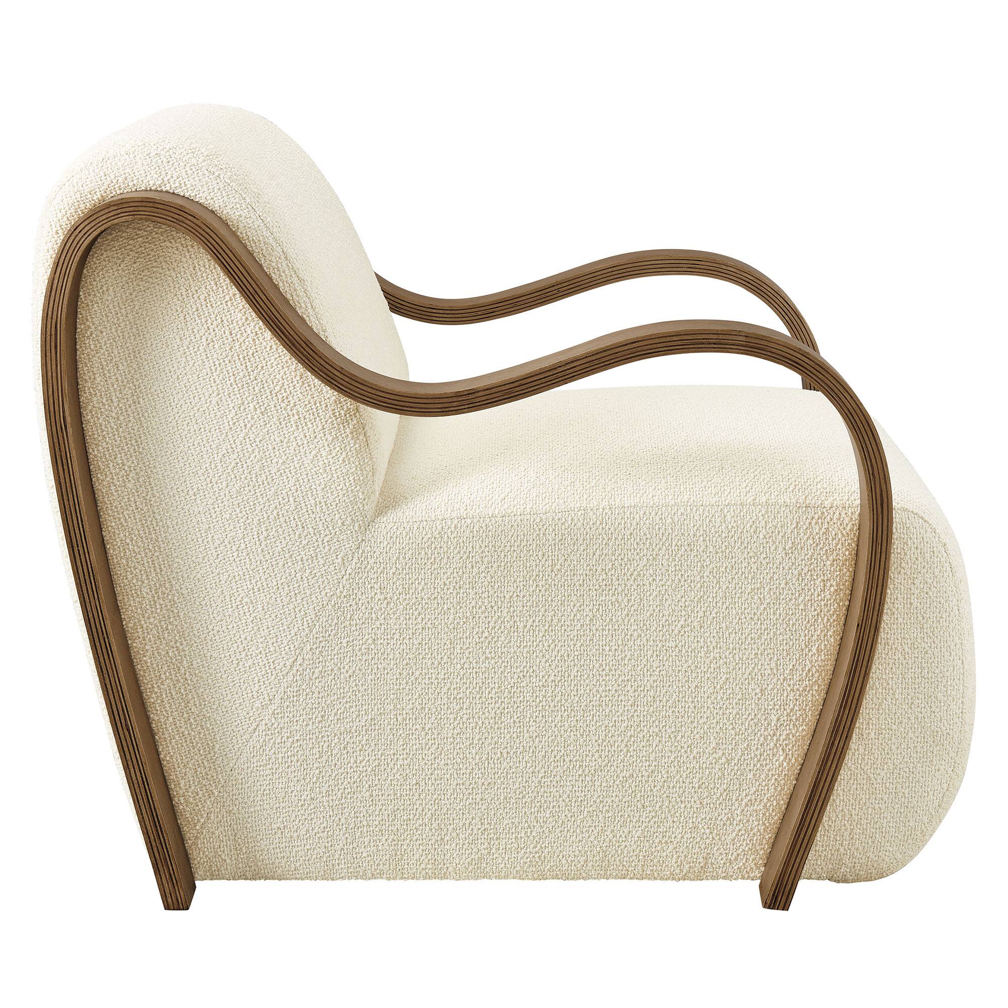 Alt View 2. Modway - Atrium Lattice Boucle Accent Armchair by Modway - Cream.