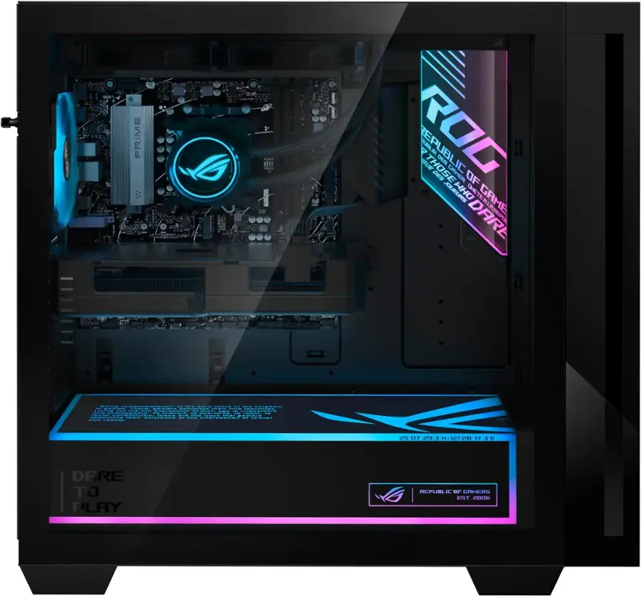 "Dare to play with the ROG Republic of Gamers. Designed for those who dare to challenge the limits of gaming, the ROG Republic of Gamers is a powerful gaming PC that delivers a high-performance gaming experience. With its sleek design and advanced technology, the ROG Republic of Gamers is the ultimate choice for gamers who demand the best."
