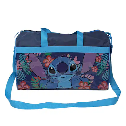 Front. Disney - Disney Lilo & Stitch Duffle Bag | 18" x 10" x 11" - Blue.
