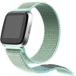 StrapsCo - Everyday Nylon Sport Strap Watch Band For Fitbit Versa & Versa 2 - Olive Green & Grey