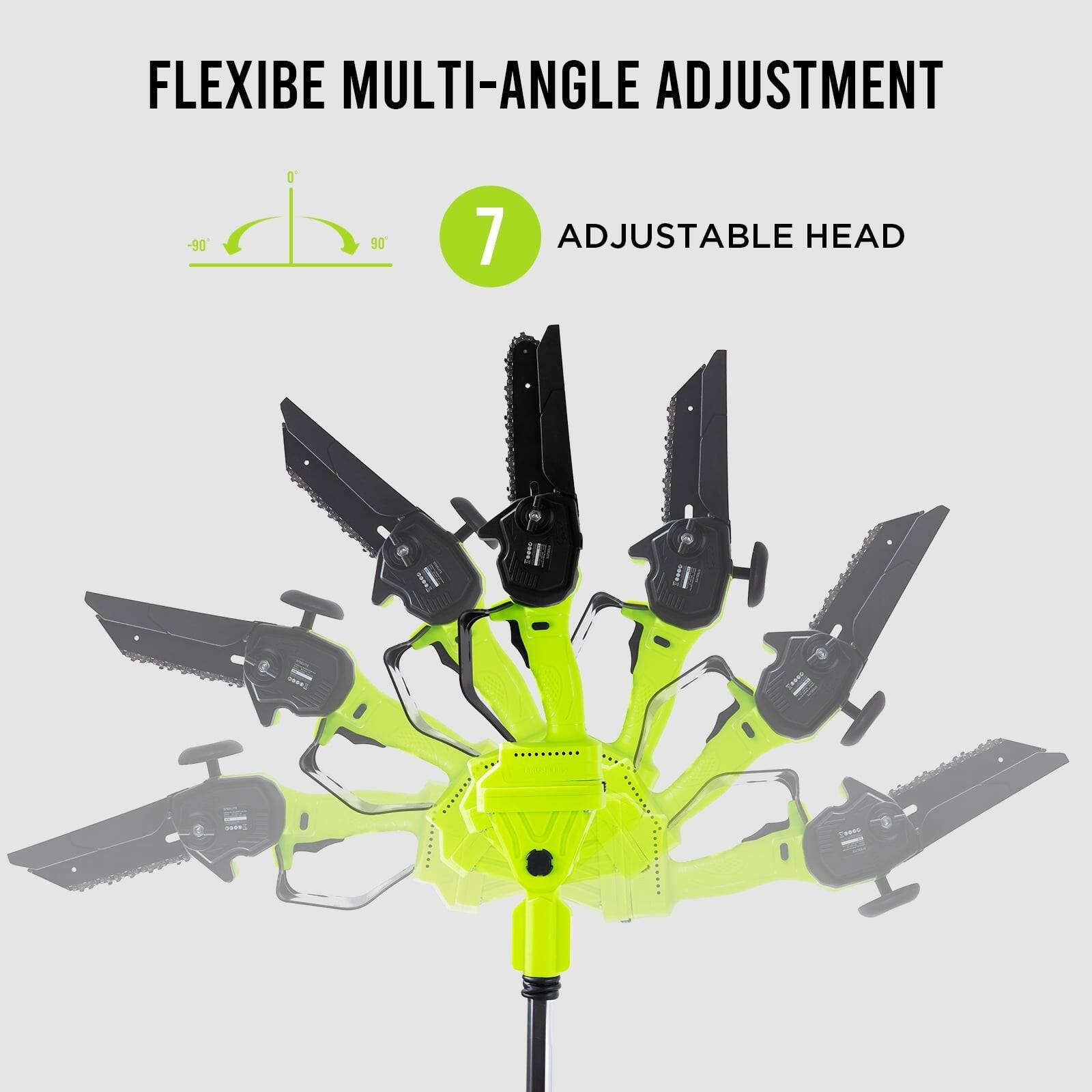 FLEXIBE MULTI-ANGLE ADJUSTMENT  
-90° to 90°  
7 ADJUSTABLE HEAD