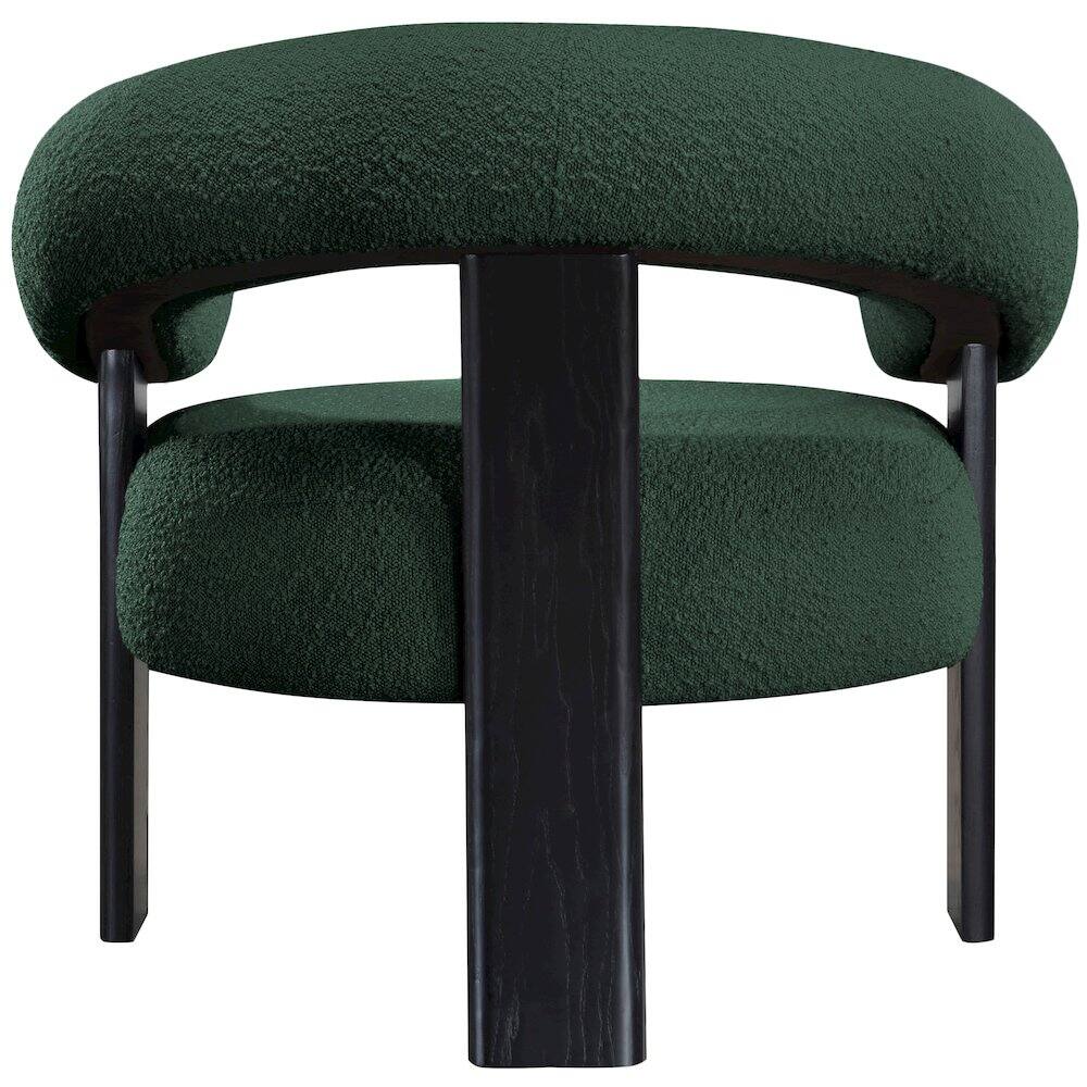 Alt View 1. Meridian Furniture - Winston Green Boucle Fabric Accent Chair - Green.