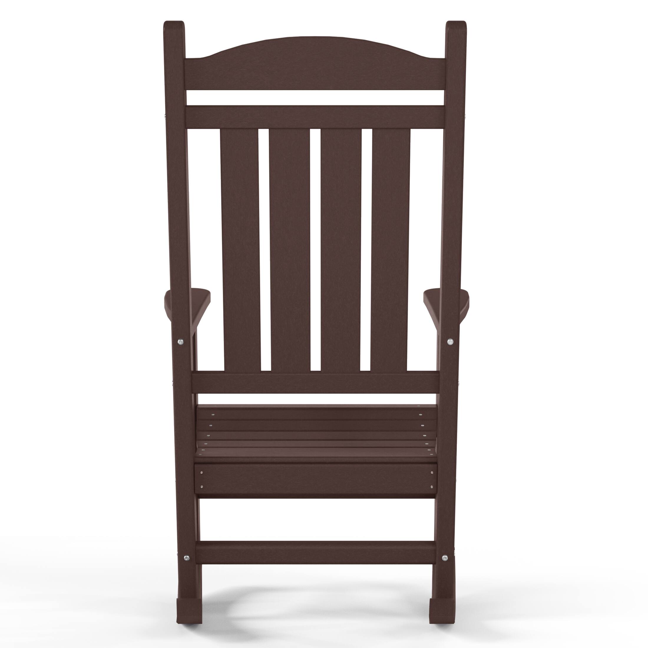Alt View 1. WestinTrends - WestinTrends Malibu Outdoor / Patio rocking chair - Dark Brown.