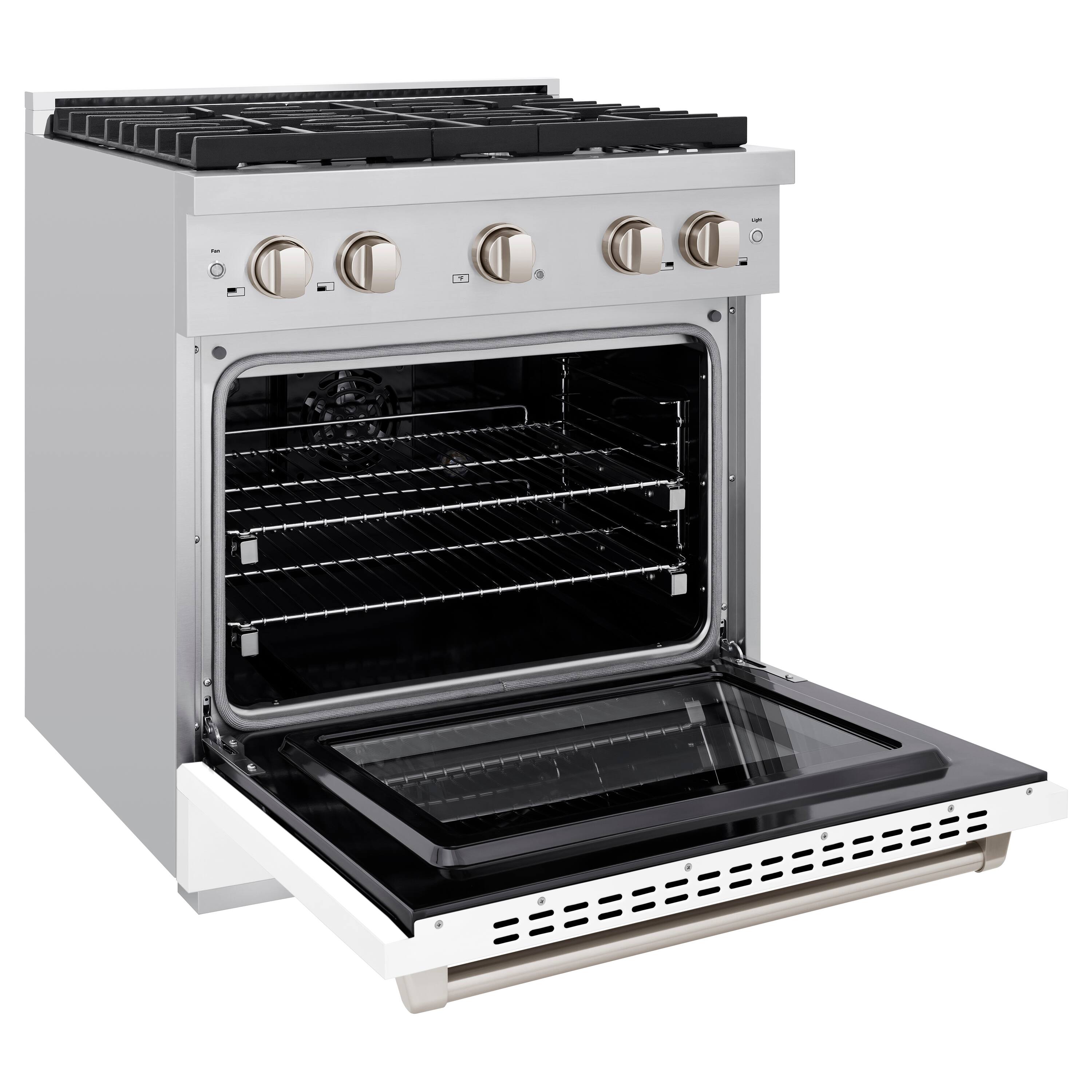 Alt View 1. ZLINE - ZLINE 30" Paramount Dual Fuel Range with 4 Burners and Convection Oven (SDR-WM-30) - Black Matte.