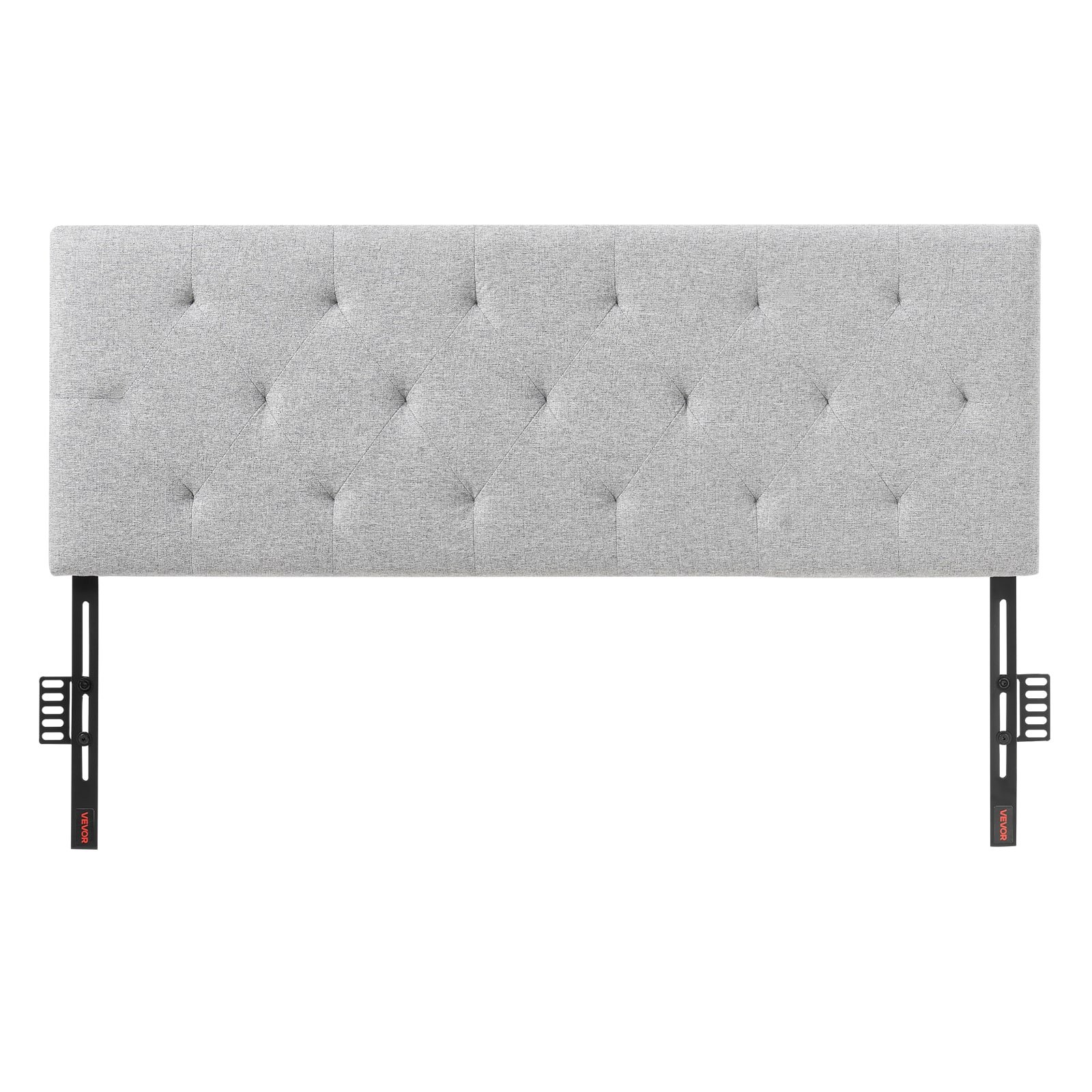 VEVOR - Headboard, Full Size Headboard with Adjustable Height, Comfortable Diamond Tufted for Full Size Bed - light gray