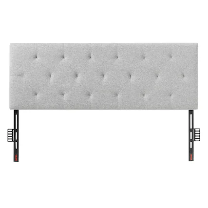 Front. VEVOR - Headboard, Full Size Headboard with Adjustable Height, Comfortable Diamond Tufted for Full Size Bed - light gray.