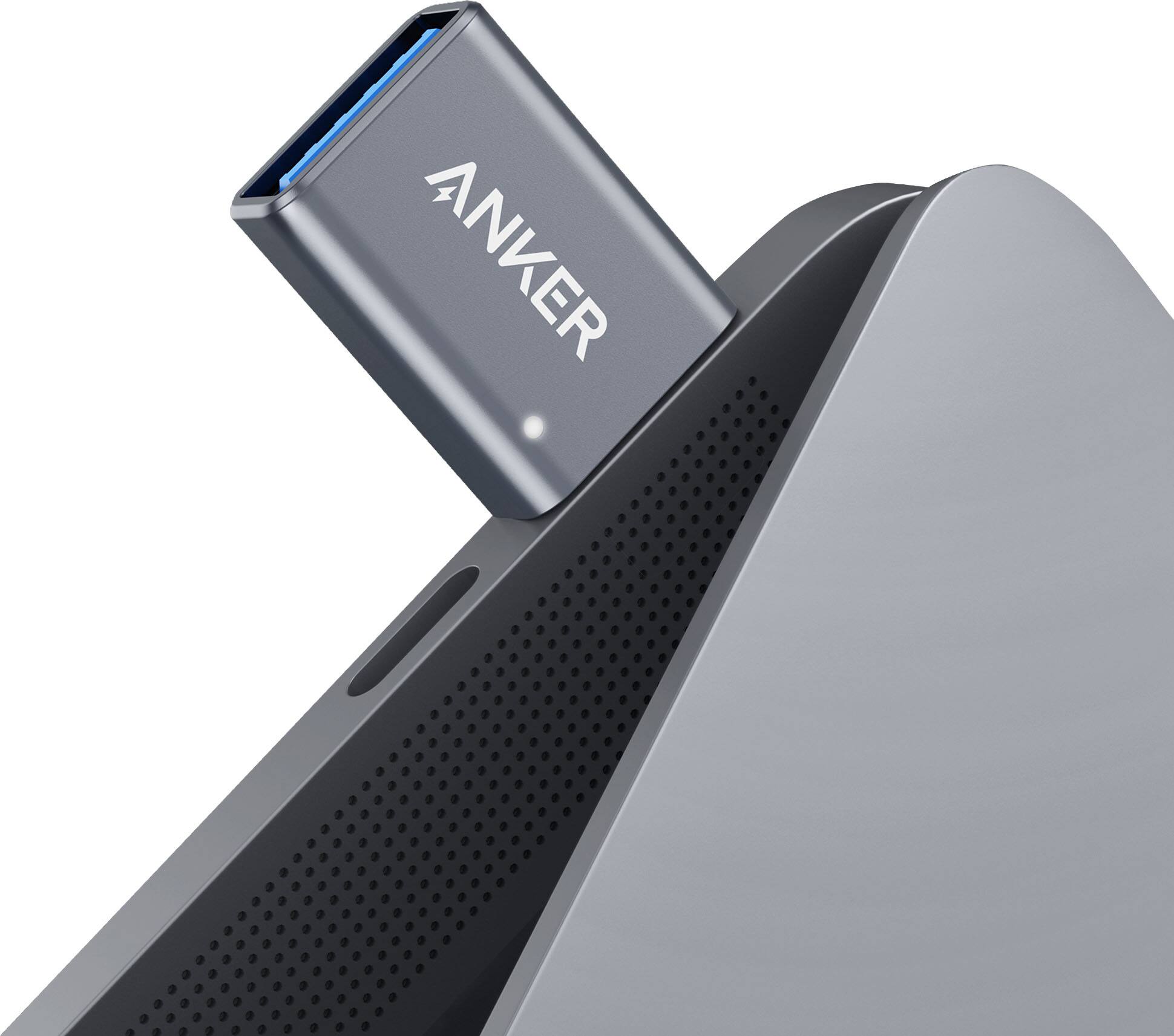 Angle. Anker - USB-C to USB 3.0 Female Adapter 2-pack - Gray.
