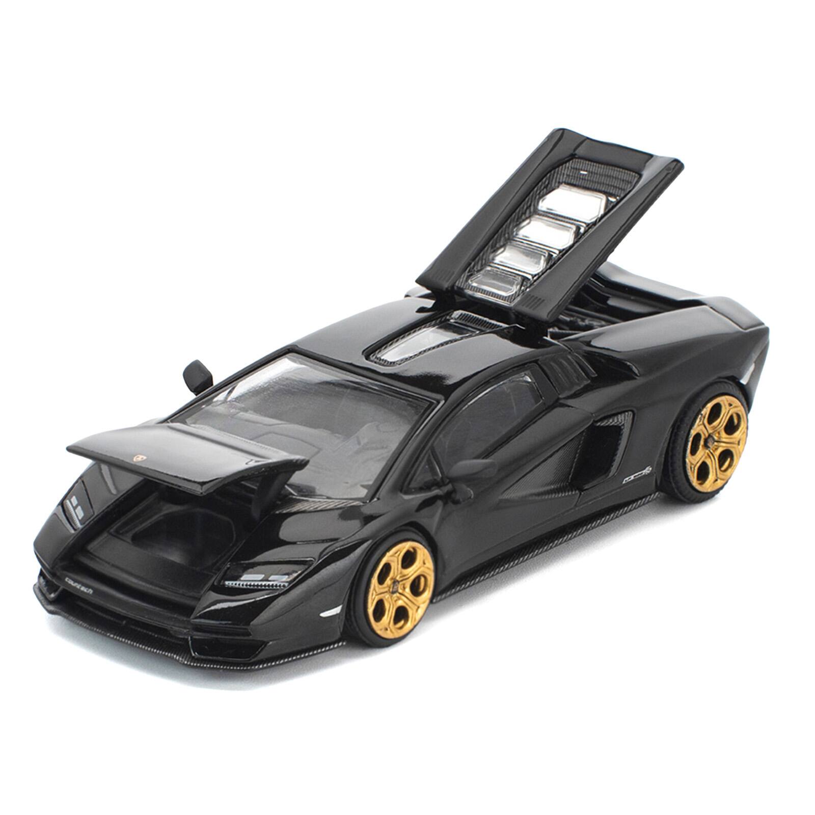 Alt View 1. Pop Race - Lamborghini Countach LPI 800-4 Deep Black 1/64 Diecast Model Car by Pop Race.