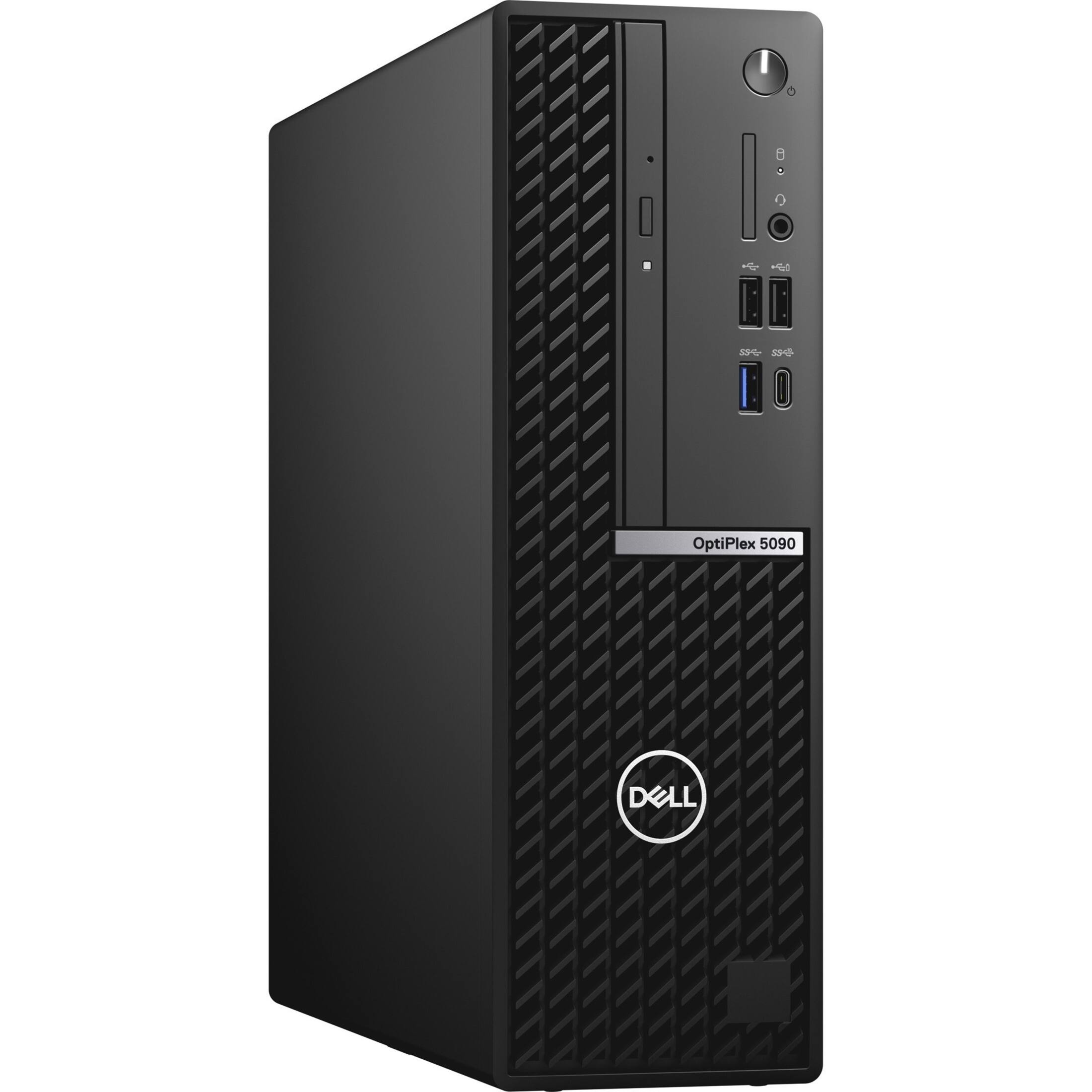 Front. Dell - OptiPlex 5000 Desktop - Intel i5-11500 - 8 GB Memory - 256 GB SSD - Black.