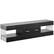 Angle. Bestier - Bestier 60inch Glossy TV Stand for TVs Up to 65 Inches, Featuring a Drawer and LED-Lit Stone Grain Media Console - Black.
