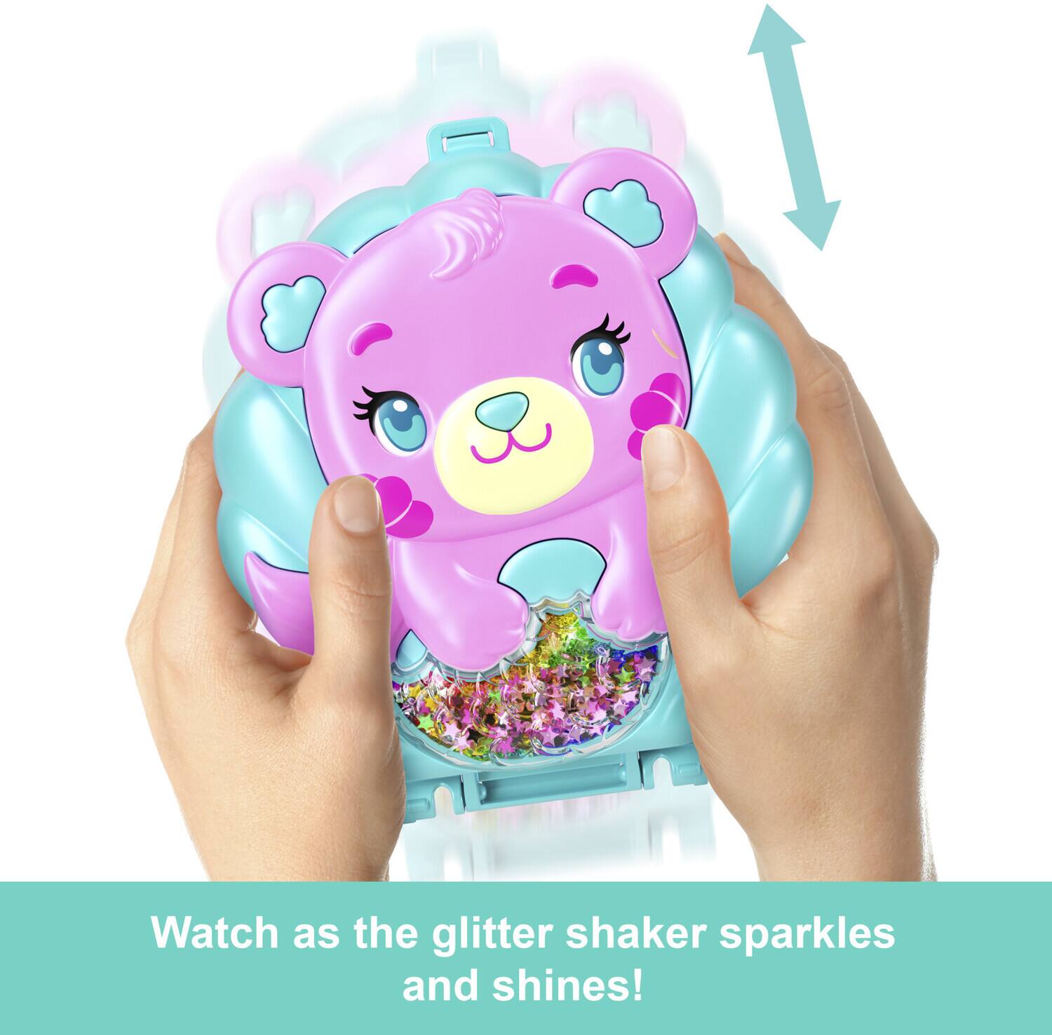 Watch as the glitter shaker sparkles and shines!
