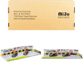 "Race Track Advan" Diorama with Decals for 1/64 Scale Models by American Diorama