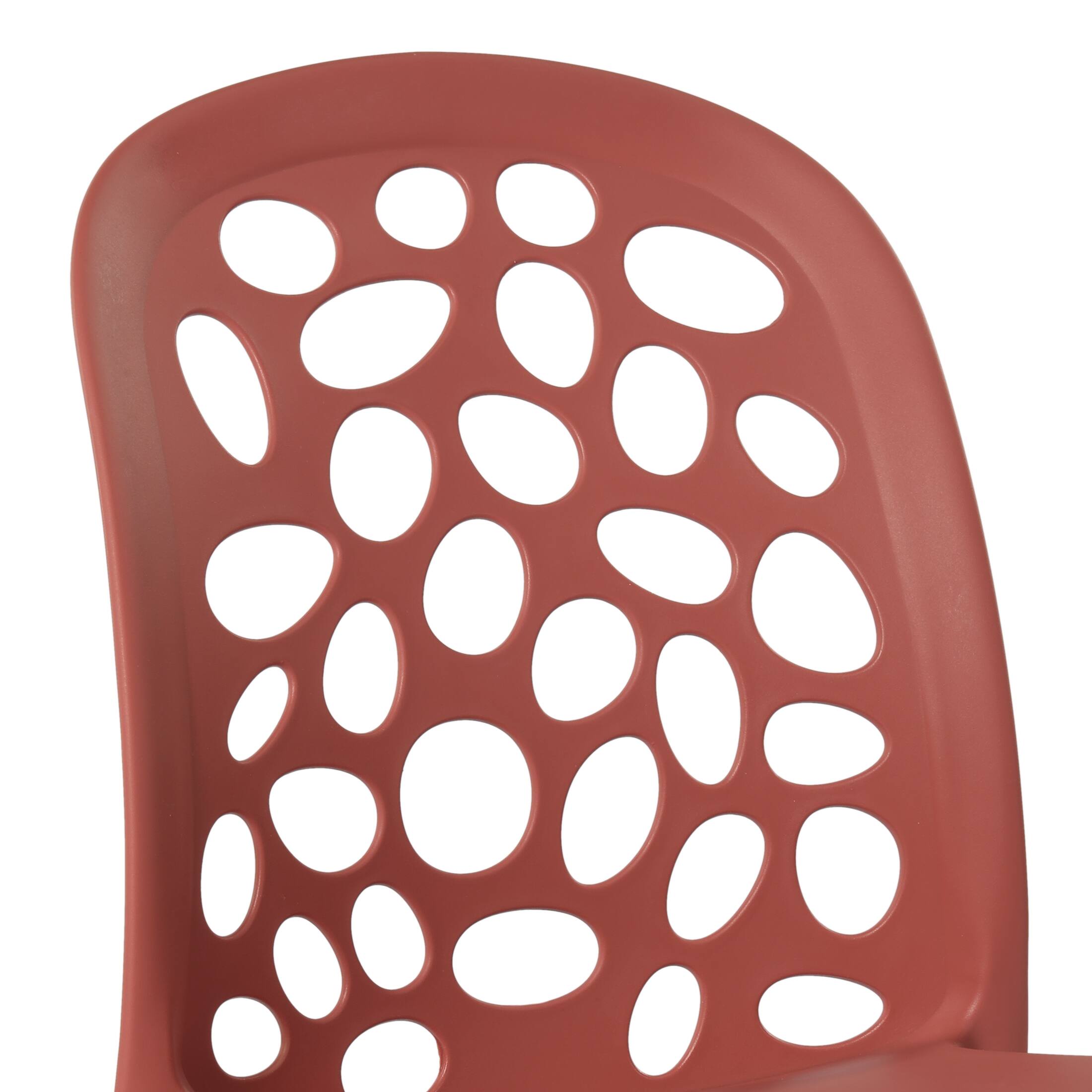 Alt View 1. WestinTrends - WestinTrends Playa Outdoor Modern Stackable Patio Dining Chairs (Set of 2) - Red.