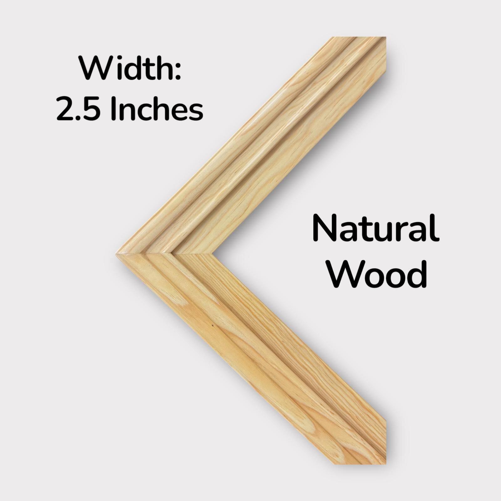 Width: 2.5 Inches  
Natural Wood