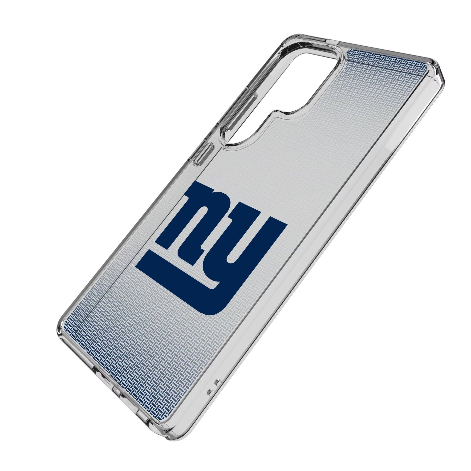 Alt View 1. Keyscaper - New York Giants Linen Logo Galaxy Clear Case - S24 - Multicolor.