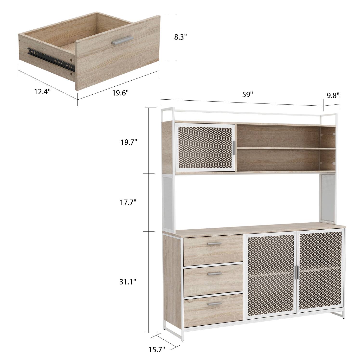 8.3" 12.4" 19.6" 59" 9.8" 19.7" 17.7" 31.1" 15.7"