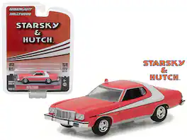 Greenlight - 1976 Ford Gran Torino Stripe "Starsky and Hutch" (1975-1979) TV Series "Hollywood Series" Release 18 1/64 - Red with White