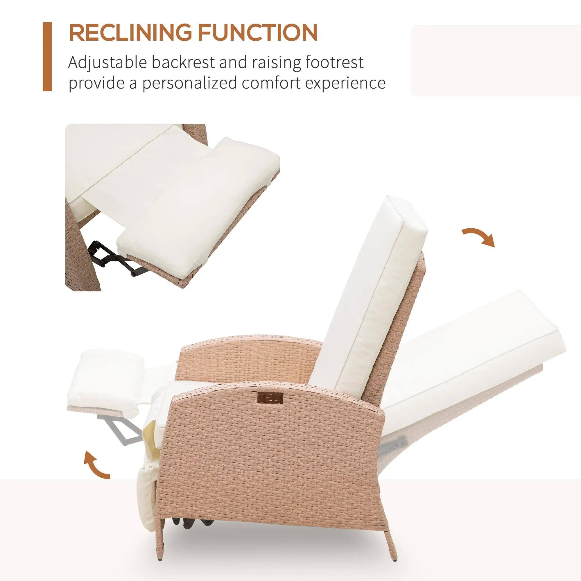 RECLINING FUNCTION
Adjustable backrest and raising footrest provide a personalized comfort experience