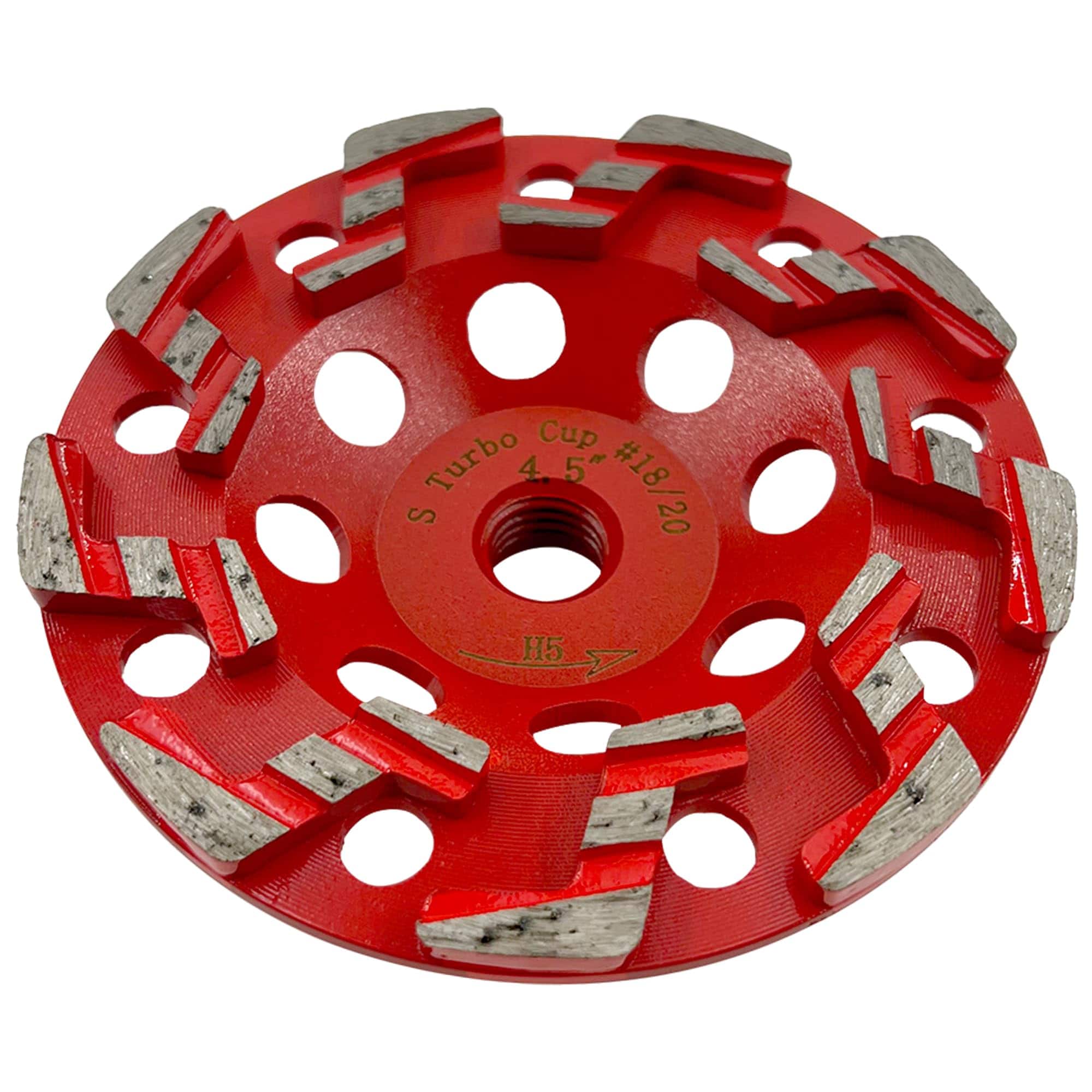 JETRANSPORT - 7" High Performance Grinding Wheels For Aggressive Concrete Paint Epoxy Mastic Coating Removal #18/20 Grit 10 - 4.5" Diameter 5/8"-11 Threaded Arbor