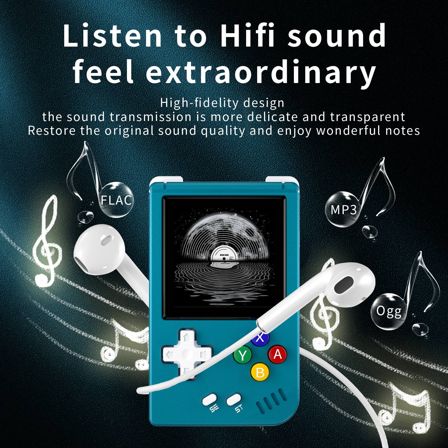 Listen to Hifi sound feel extraordinary

High-fidelity design
the sound transmission is more delicate and transparent
Restore the original sound quality and enjoy wonderful notes

FLAC MP3 Ogg