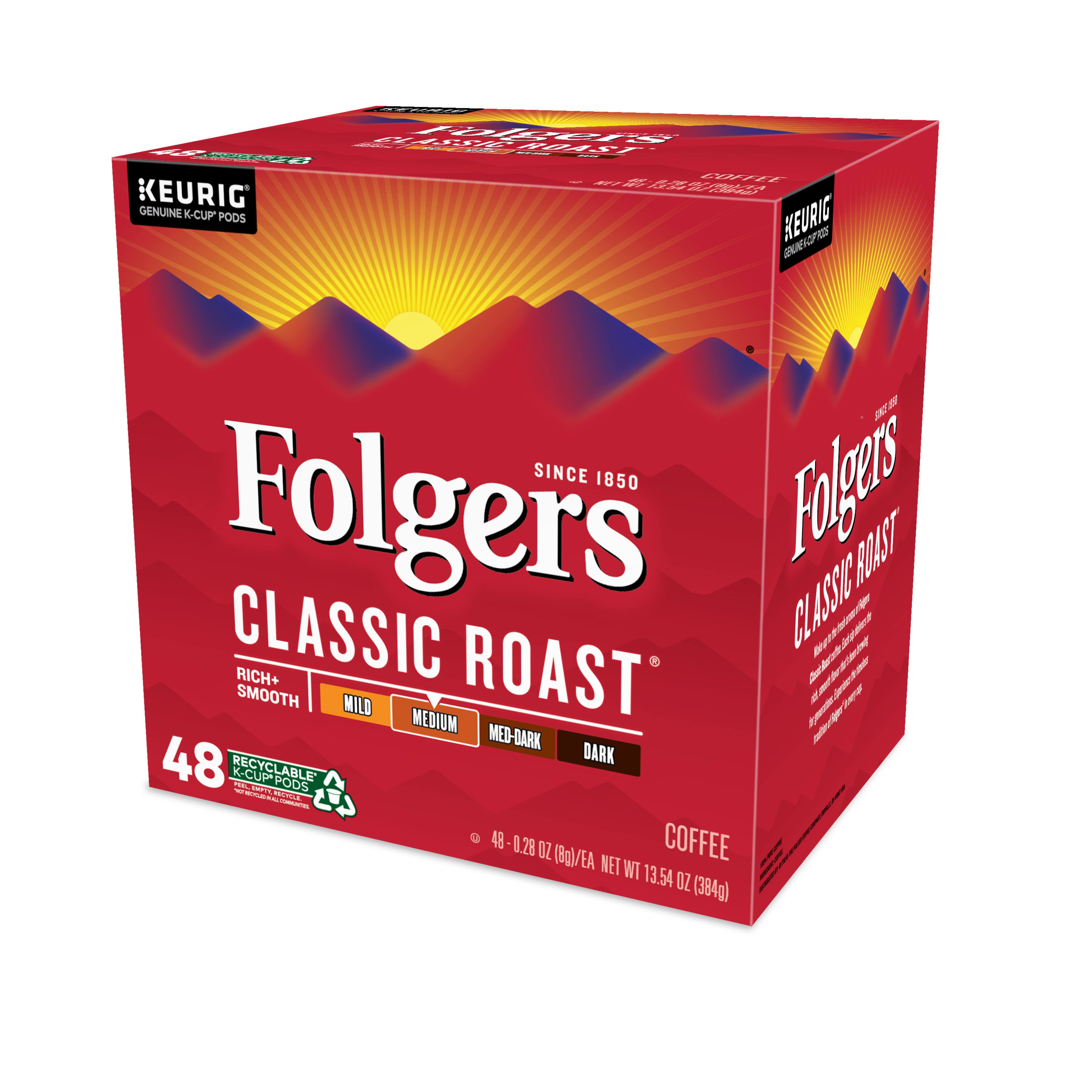 Alt View 15. Folger's - Folgers Classic Roast, Keurig Single Serve K-Cup Pods, Medium Roast Coffee, 48 Count.