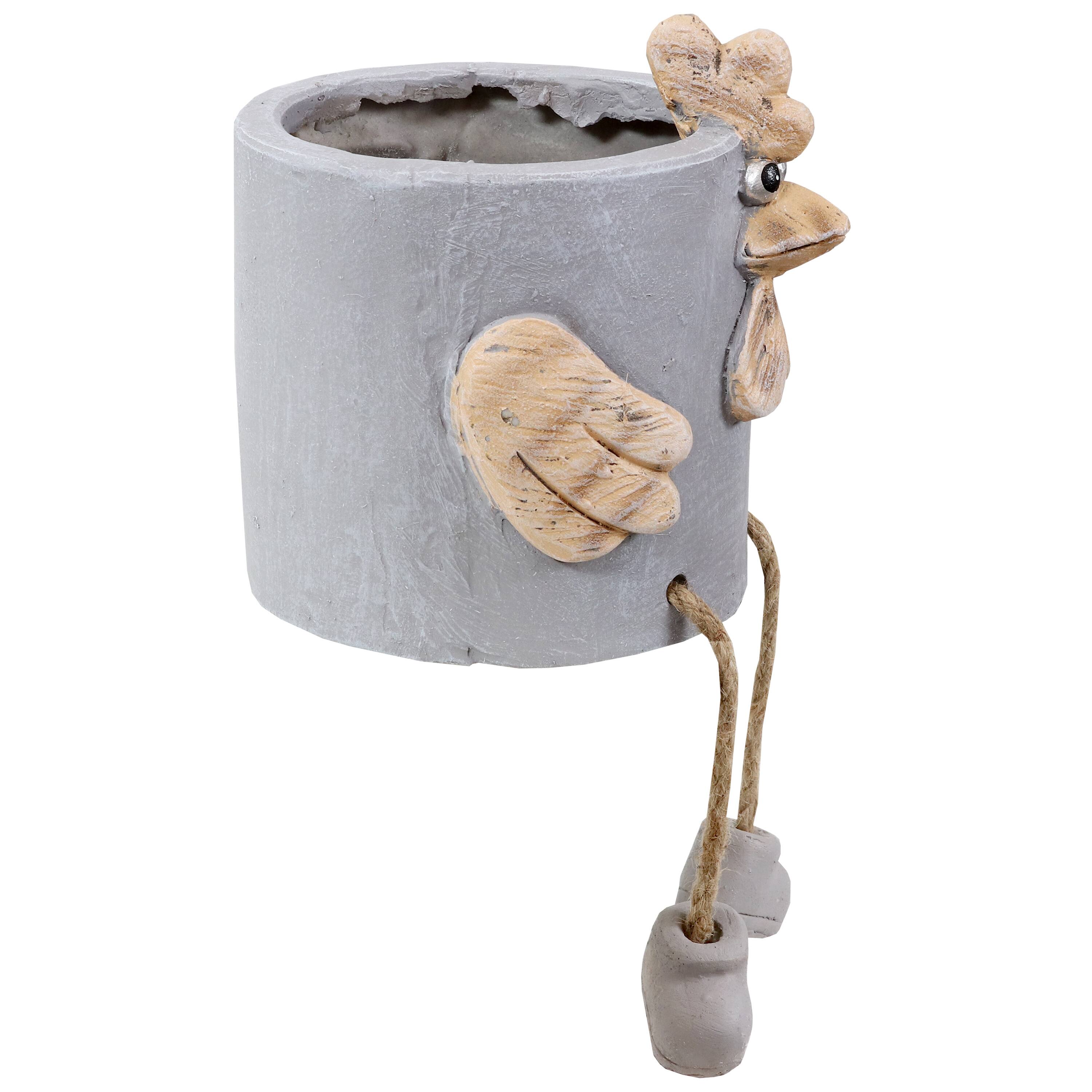 Alt View 10. Sunnydaze - Magnesium Oxide Tate the Turkey Indoor Plater Statue - 6 in - Light Grey.