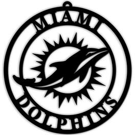 Fan Creations - Miami Dolphins 16'' Team Logo Cutout - Black