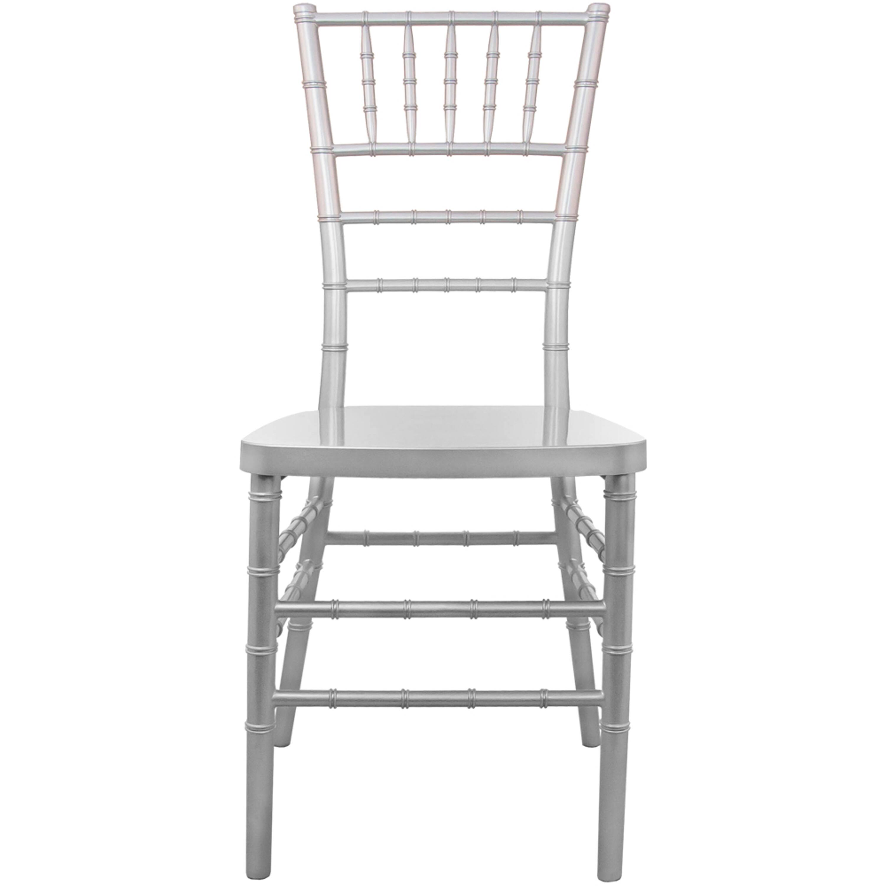 Alt View 3. Emma + Oliver - Resin Chiavari Chair - Silver.