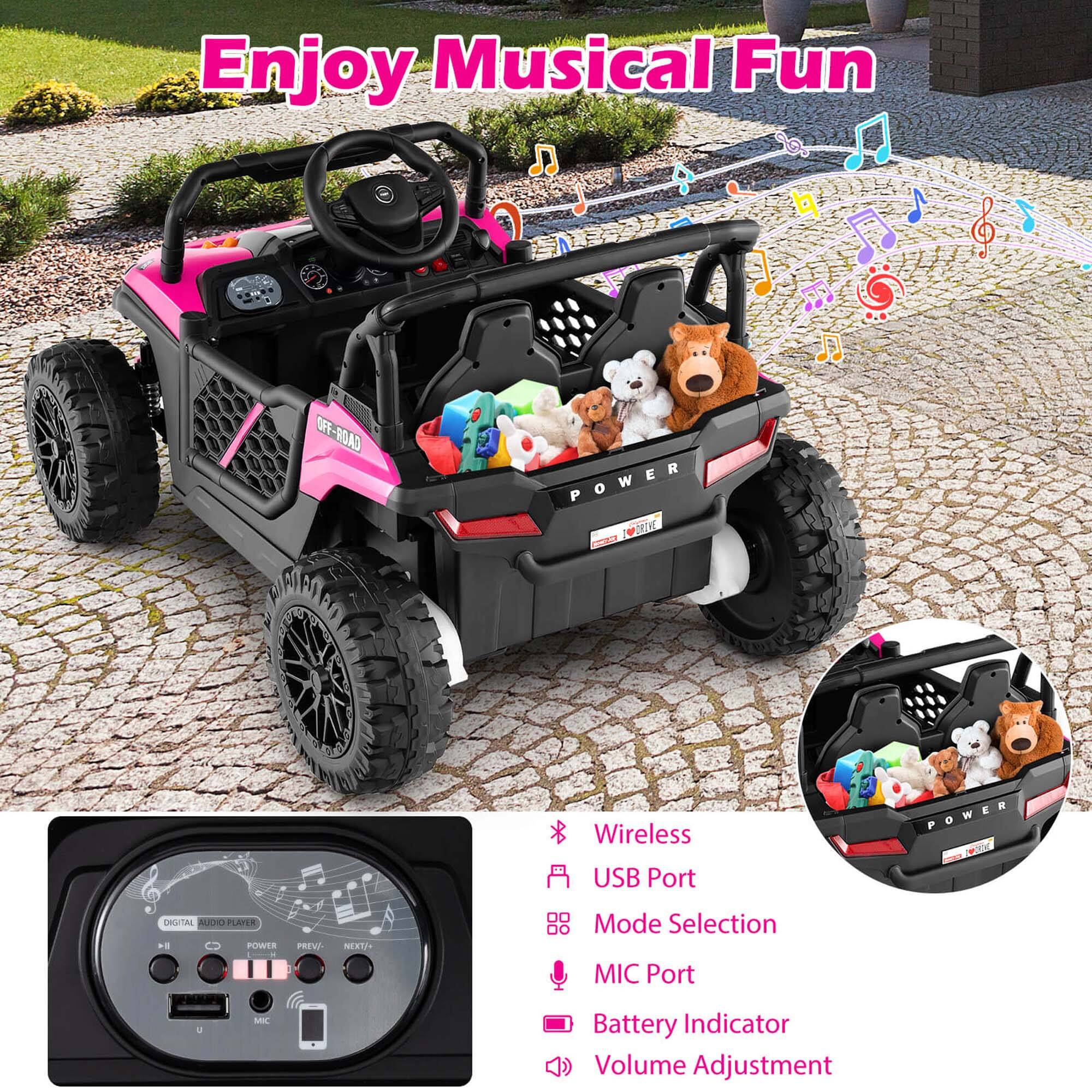 Enjoy Musical Fun

- Wireless
- USB Port
- Mode Selection
- MIC Port
- Battery Indicator
- Volume Adjustment