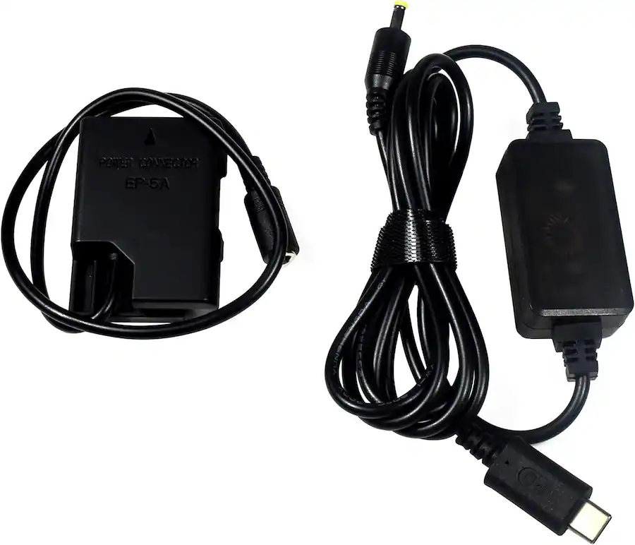 D315 Adapter HQRP USB C DC Converter for Nikon D3100 D3200 D3300 D3400 D3500 D5100 ...