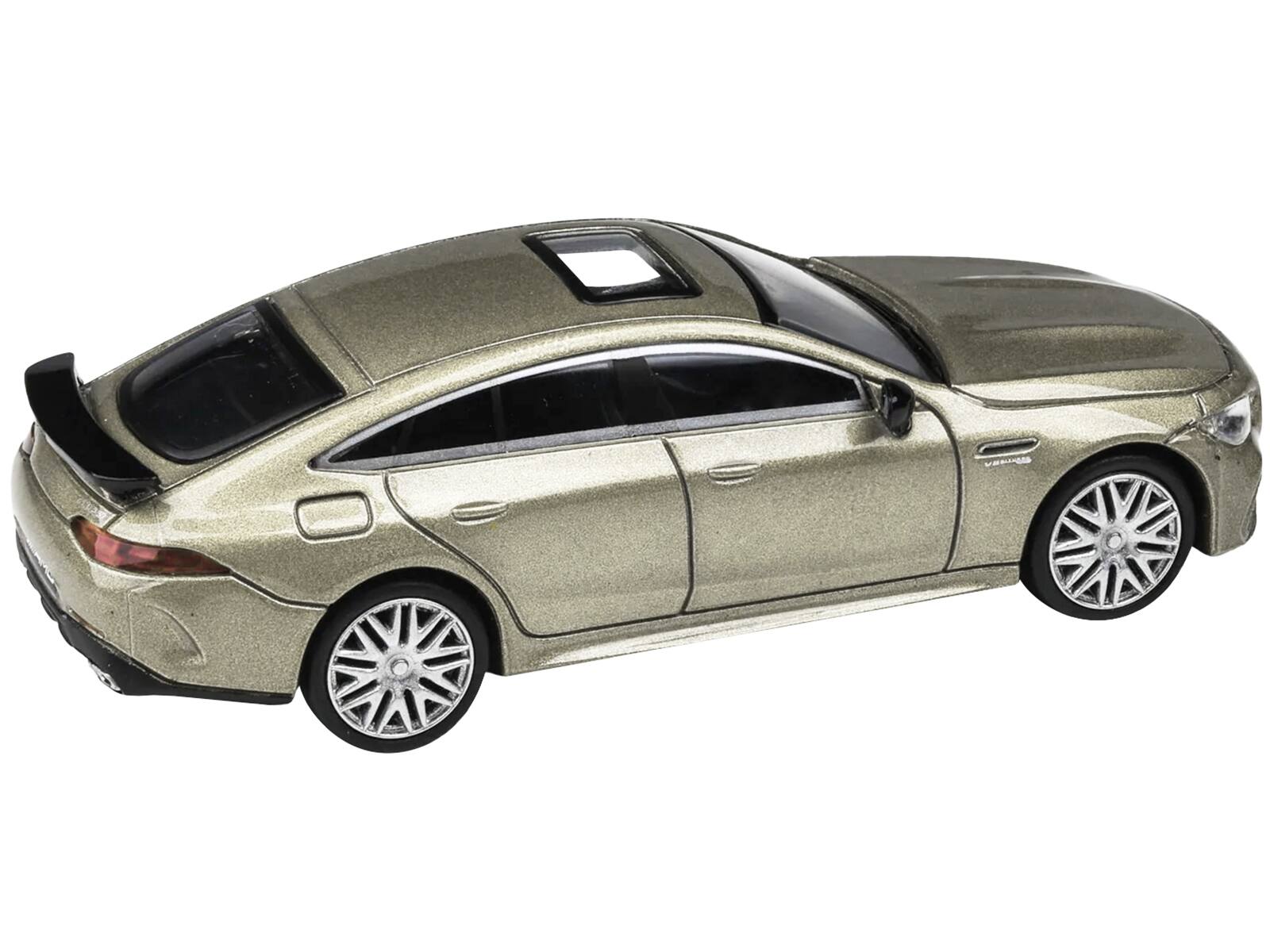 Left. Paragon - 2018 Mercedes-AMG GT 63 S Kalahari Gold Metallic 1/64 Diecast Model Car by Paragon Models - Gold Metallic.